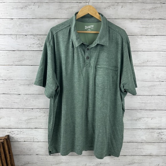 Duluth Trading Mens Green Short Sleeve Polo Size 2XL Relaxed Fit - Picture 1 of 10